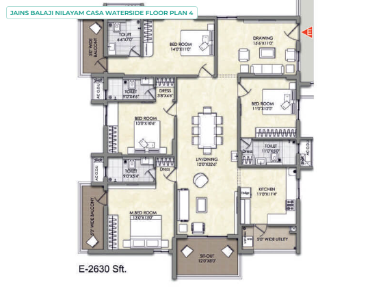 Jains Balaji Casa Waterside Floor plan